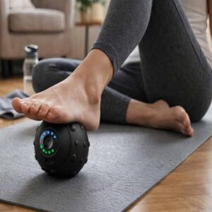 Appareil de massage utilisé sous le pied pour un auto-massage plantaire