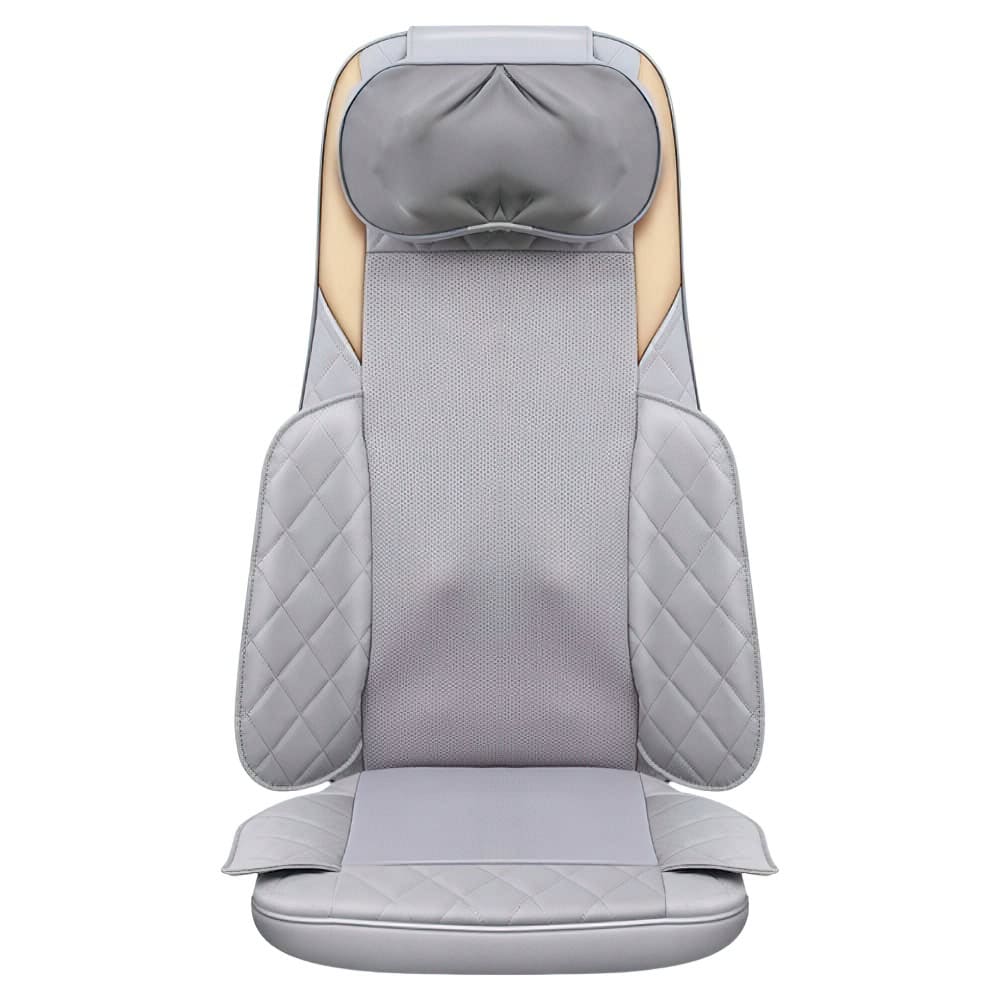 Siège de massage shiatsu et thaï gris vu de face