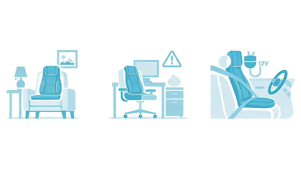 Usages possibles : maison, bureau et voiture avec alimentation 12 Volts