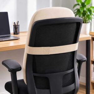 Sangle de fixation du coussin de massage autour d’une chaise de bureau