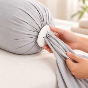 Détail du système de réglage du coussin pour femme enceinte